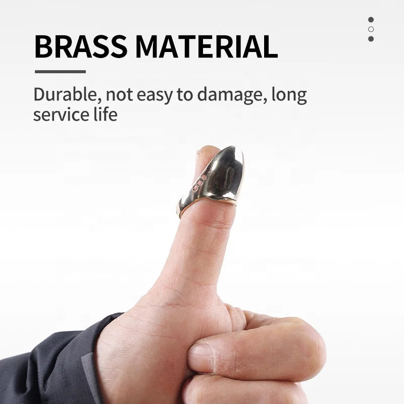 Misty Rose SPG Brass Thumb Ring – Durable Traditional Recurve Archery Finger Guard SPG