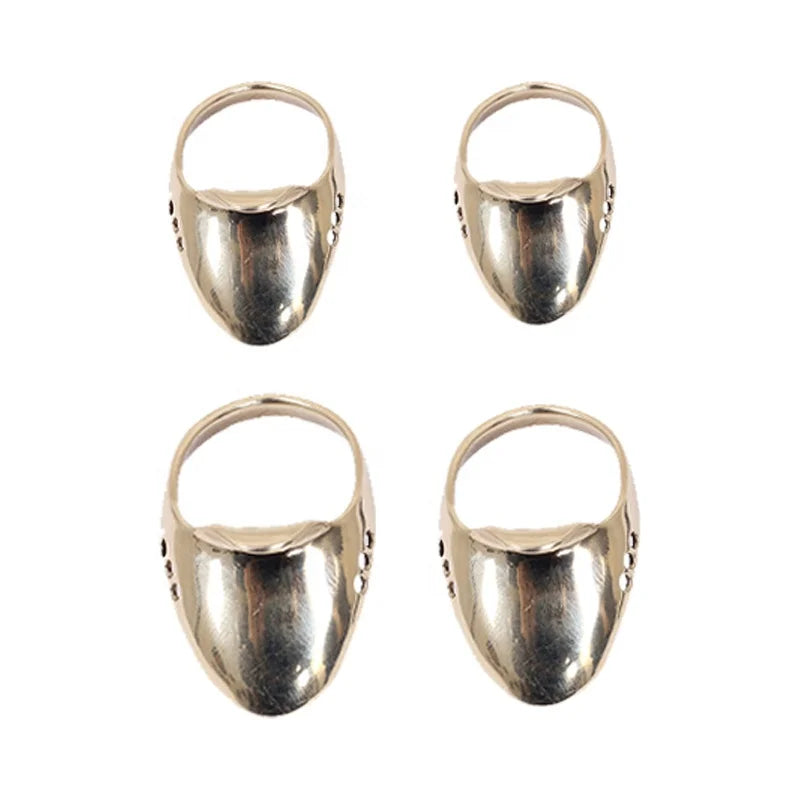 Gray SPG Brass Thumb Ring – Durable Traditional Recurve Archery Finger Guard SPG