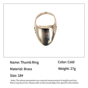 Gray SPG Brass Thumb Ring – Durable Traditional Recurve Archery Finger Guard SPG