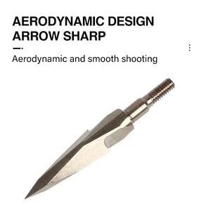 Light Gray SPG Broadhead Arrow Tips 170 Grain – Carbon Steel Screw-in Arrowheads (3-Pack) for Recurve &amp; Compound Bows – Silver SPG