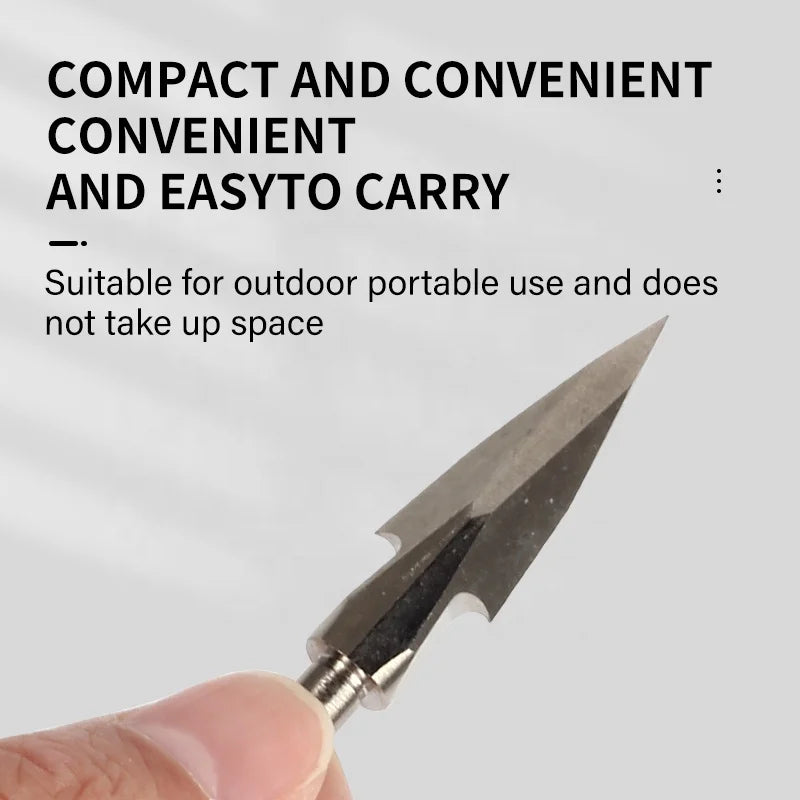Light Gray SPG Broadhead Arrow Tips 170 Grain – Carbon Steel Screw-in Arrowheads (3-Pack) for Recurve &amp; Compound Bows – Silver SPG