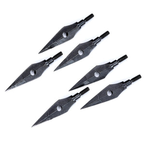 White Smoke 125/150 Grain Traditional Screw-In Broadheads Arrow Tips – Steel Arrowheads for Recurve, Compound & Crossbow Arrows INDIAN SLINGSHOT