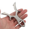 Gray Buck Beak Tie Free Stainless Steel Slingshot MARKSMAN