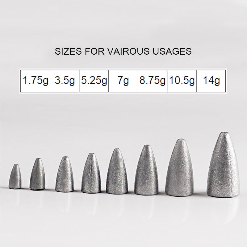 Lavender Bullet Lead Sinkers – Fishing Weights for Soft Lure Rigs INDIAN SLINGSHOT