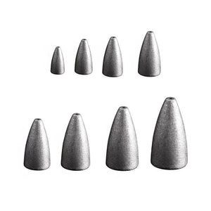 White Smoke Bullet Lead Sinkers – Fishing Weights for Soft Lure Rigs INDIAN SLINGSHOT