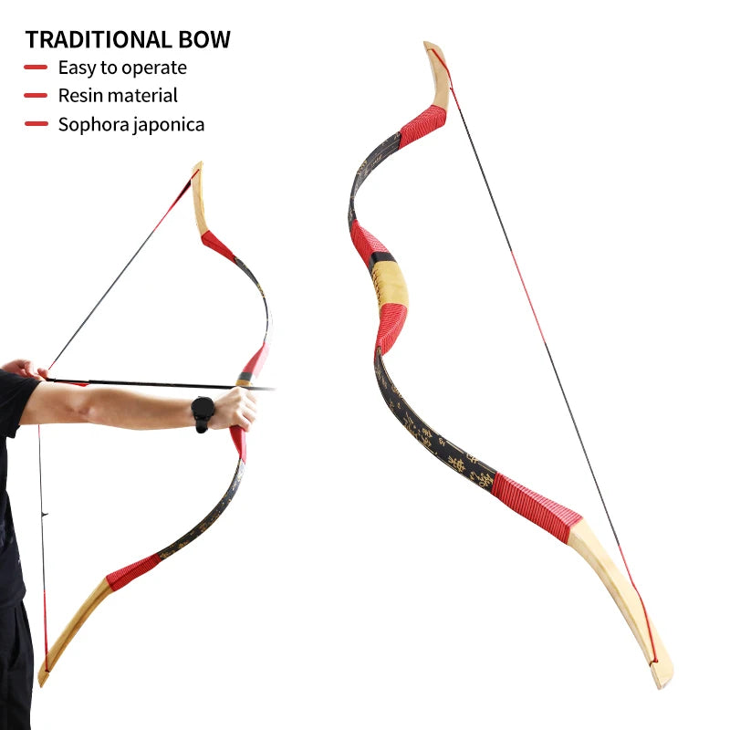 Black SPG C6 Traditional Bow – 137cm Recurve Design SPG
