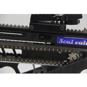 Dark Slate Gray SOUL-EATER - Chain Driven Slingshot Mini Crossbow (350 FPS) INDIAN SLINGSHOT