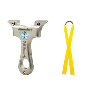 Gray Butterfly CNC Cut Stainless Steel Slingshot INDIAN SLINGSHOT