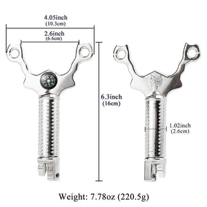 White Smoke COMPASS FANG High-Quality Alloy Metal Slingshot with Silver Finish INDIAN SLINGSHOT