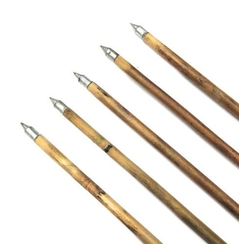 White Smoke Manipuri Bamboo Arrows for Indian Bow | Traditional Wooden Finish | 28", 30", 32" Length Options for Practice & Recreation INDIAN SLINGSHOT