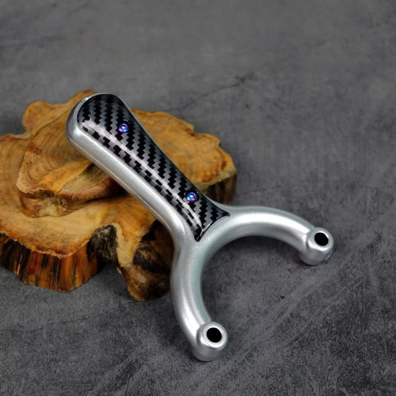 Dim Gray CarbonNova Resin Slingshot INDIAN SLINGSHOT