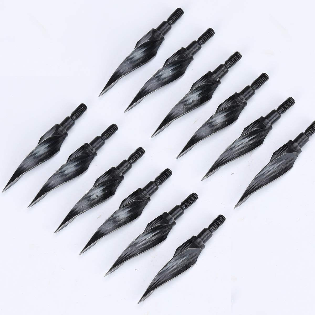 White Smoke 125 Grain / 150 Grain High Carbon Steel Archery Arrow Tips for Compound Bow & Crossbow | Rotary Design Screw-In Arrow Heads INDIAN SLINGSHOT