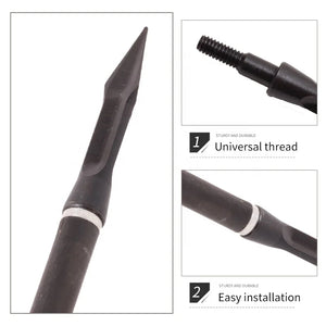 Dark Slate Gray SPG 130-Grain Carbon Steel Screw-In Arrow Tip (Broadhead Style) — Black SPG