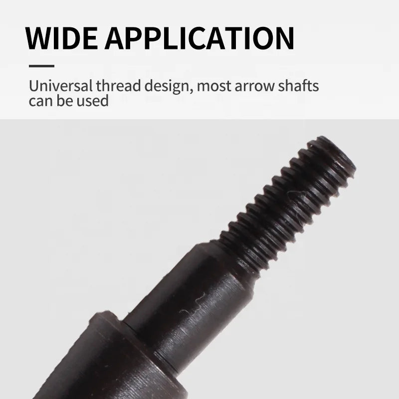 Lavender SPG 130-Grain Carbon Steel Screw-In Arrow Tip (Broadhead Style) — Black SPG