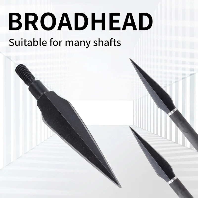 Dark Slate Gray SPG 120-Grain Carbon Steel Screw-In Arrow Tip — Black (Tapered Broadhead Style) SPG
