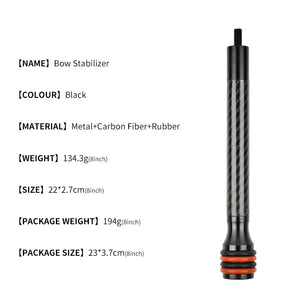 Dark Slate Gray SPG Carbon Fiber Bow Stabilizer – 6 Inch &amp; 8 Inch Compound Balance Rod SPG