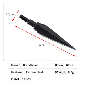Thistle SPG 120-Grain Carbon Steel Screw-In Arrow Tip — Black (Tapered Broadhead Style) SPG