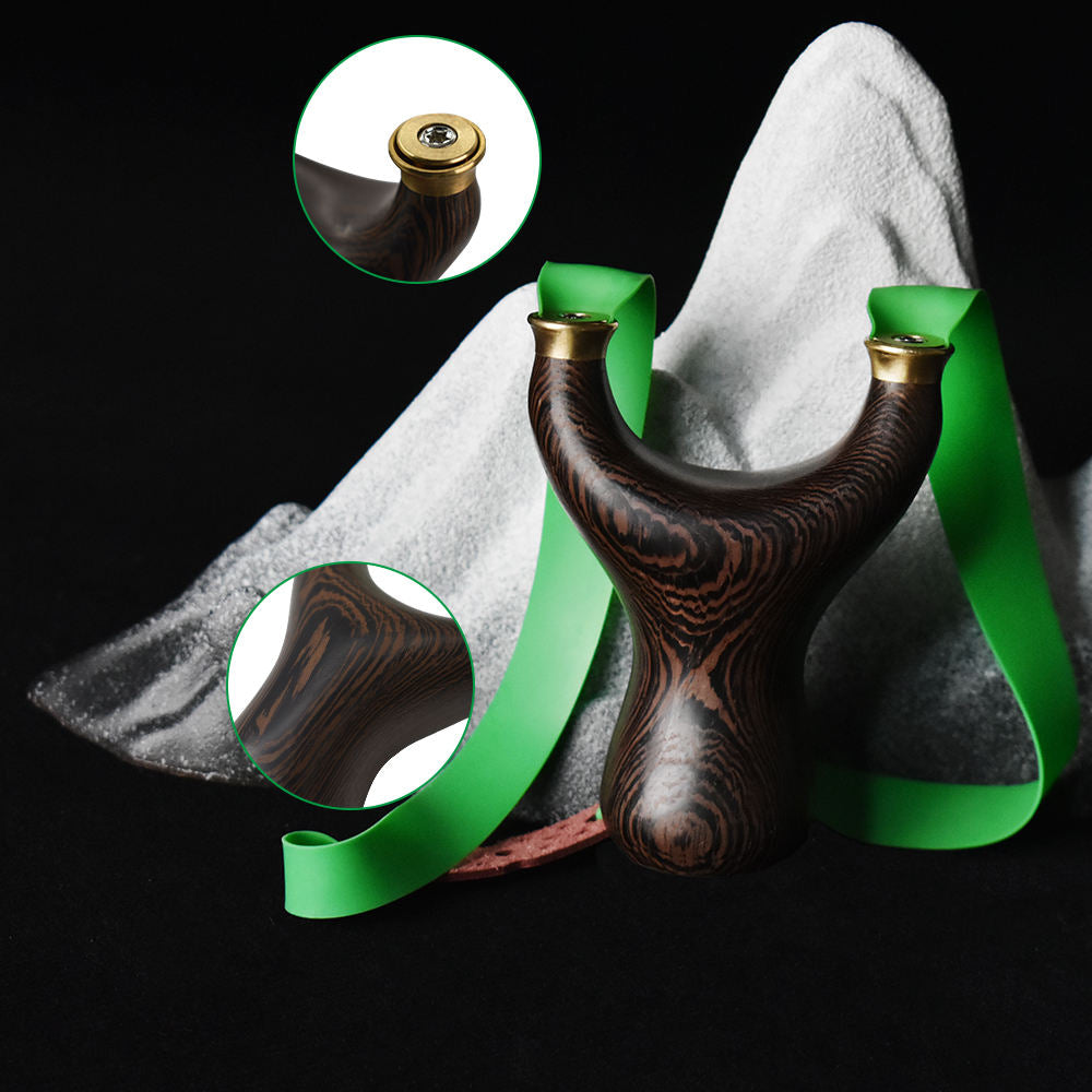 Light Gray Chicken Wing Wood Slingshot MARKSMAN