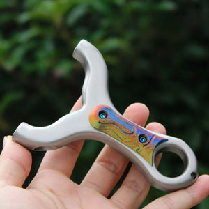 Black CircleGrip Stainless Slingshot INDIAN SLINGSHOT