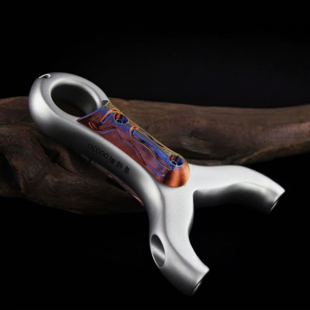 Black CircleGrip Stainless Slingshot INDIAN SLINGSHOT