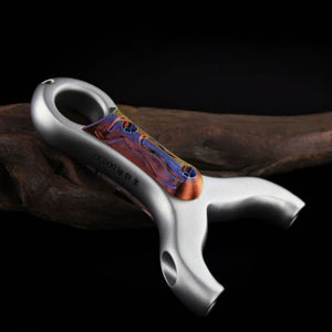 Black CircleGrip Stainless Slingshot INDIAN SLINGSHOT