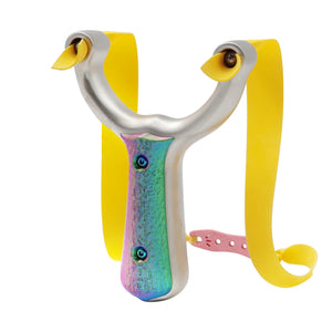 White Smoke ColorShift Stainless Steel Slingshot INDIAN SLINGSHOT