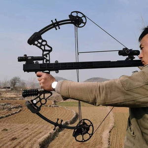 Gray Compound Bow Accessory Rail with Metal Construction – 87 cm INDIAN SLINGSHOT