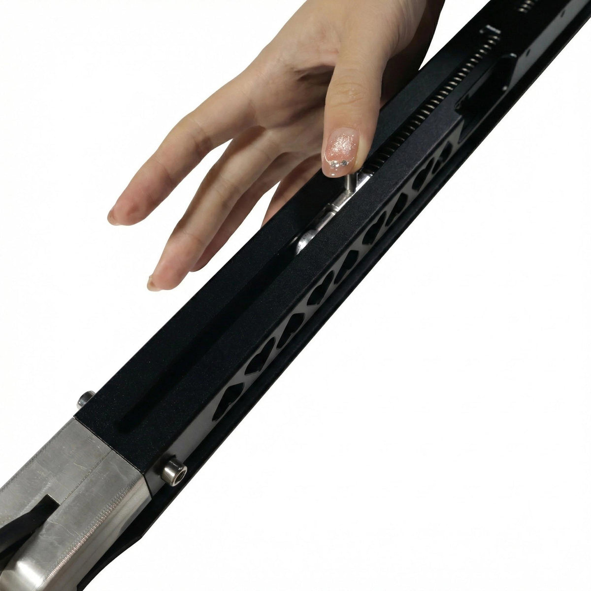 White Smoke Compound Bow Accessory Rail with Metal Construction – 87 cm INDIAN SLINGSHOT