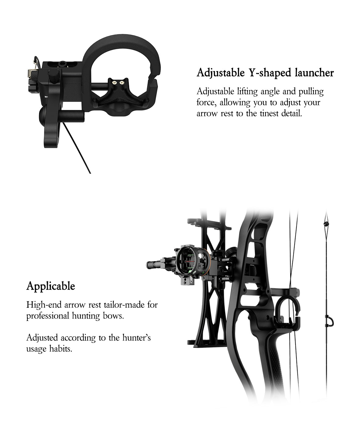 White Smoke Sanlida® Dragon 10 Advanced Compound Bow Drop-away Arrow Rest SANLIDA