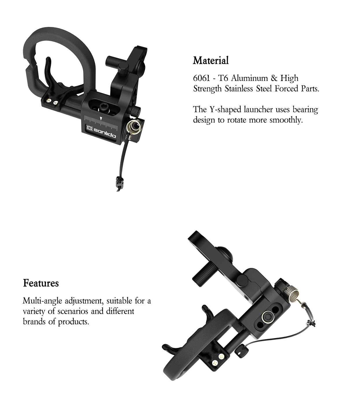 White Smoke Sanlida® Dragon 10 Advanced Compound Bow Drop-away Arrow Rest SANLIDA