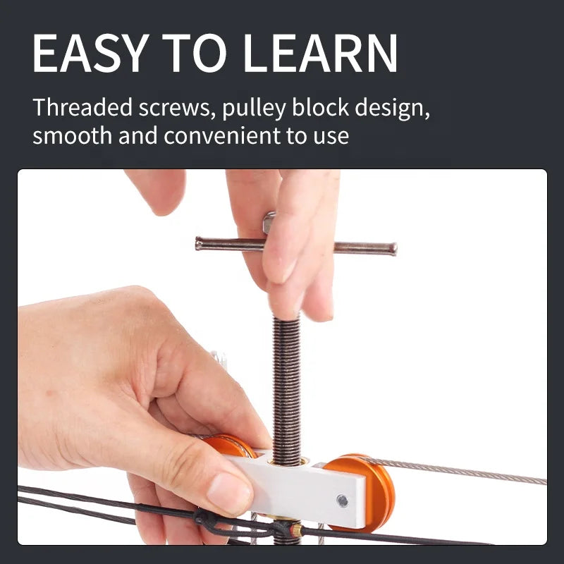 Dark Slate Gray SPG Compound Bow Press — Orange Metal Portable Bow Tuning Tool SPG