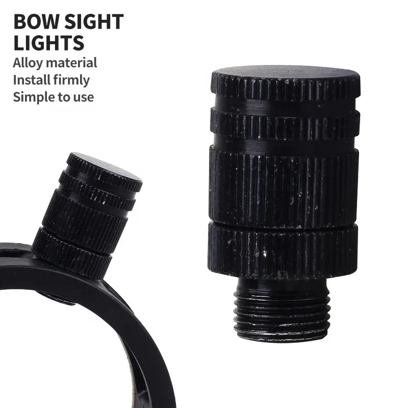 Black SPG Compound Bow Sight Light – 9mm Thread Blue LED (Aluminum Alloy, Black) SPG
