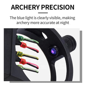 Dark Slate Gray SPG Compound Bow Sight Light – 9mm Thread Blue LED (Aluminum Alloy, Black) SPG