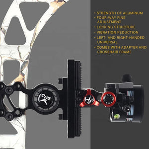 Dark Slate Gray SPG Compound Bow Sight – Aluminum Alloy Single Pin Adjustable Archery Sight SPG