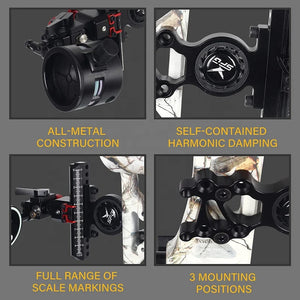 Dark Slate Gray SPG Compound Bow Sight – Aluminum Alloy Single Pin Adjustable Archery Sight SPG