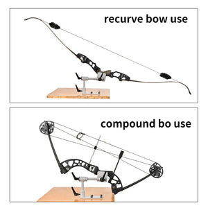 Black SPG Compound Bow Vise – Adjustable Carbon Steel Table-Mounted Bow Tuning Tool SPG