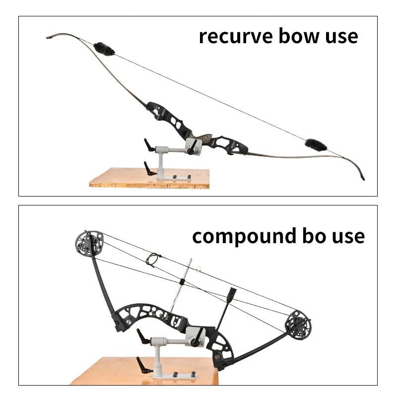 Black SPG Compound Bow Vise – Adjustable Carbon Steel Table-Mounted Bow Tuning Tool SPG
