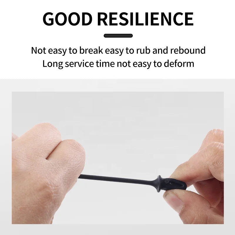 Light Gray SPG Compound Bowstring Stabilizer – Rubber Monkey Tail Dampeners (4pcs) SPG