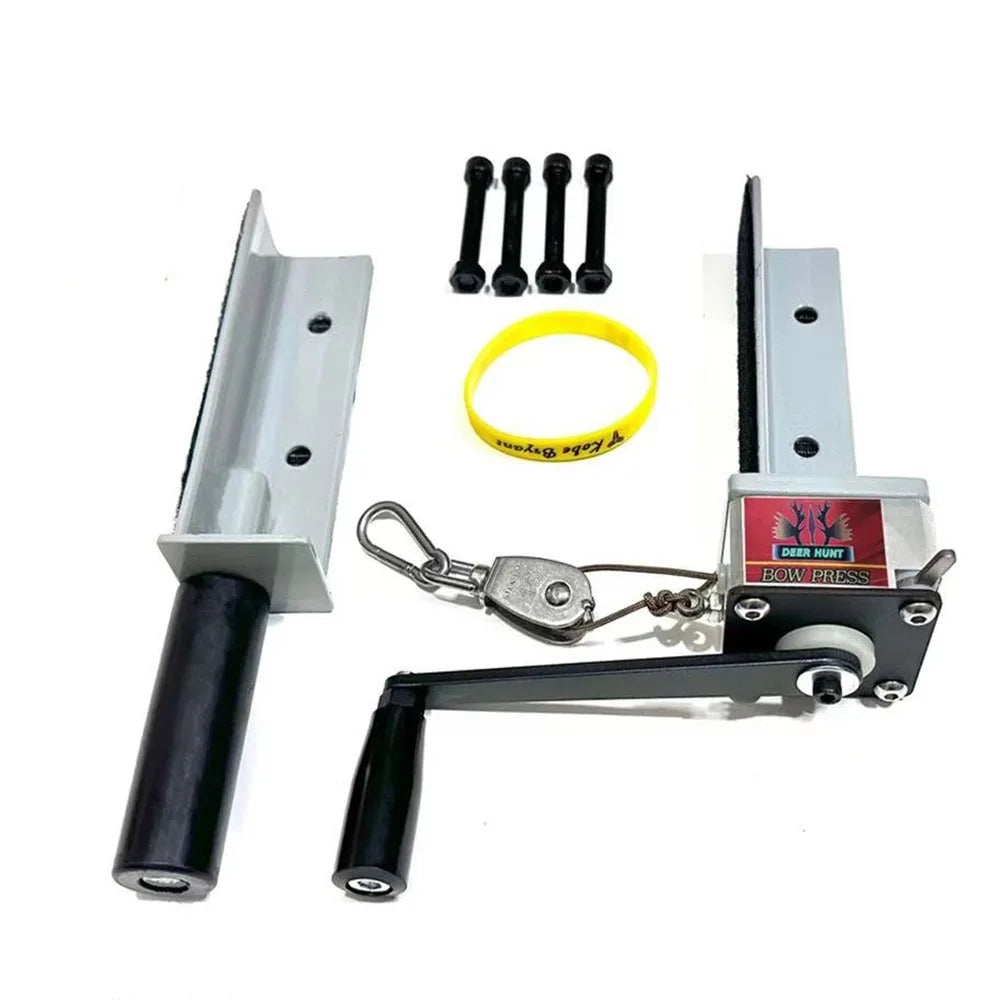 Light Gray SPG Compound Bow Press Winch – Adjustable Repair &amp; Tuning Tool for Compound Bows SPG