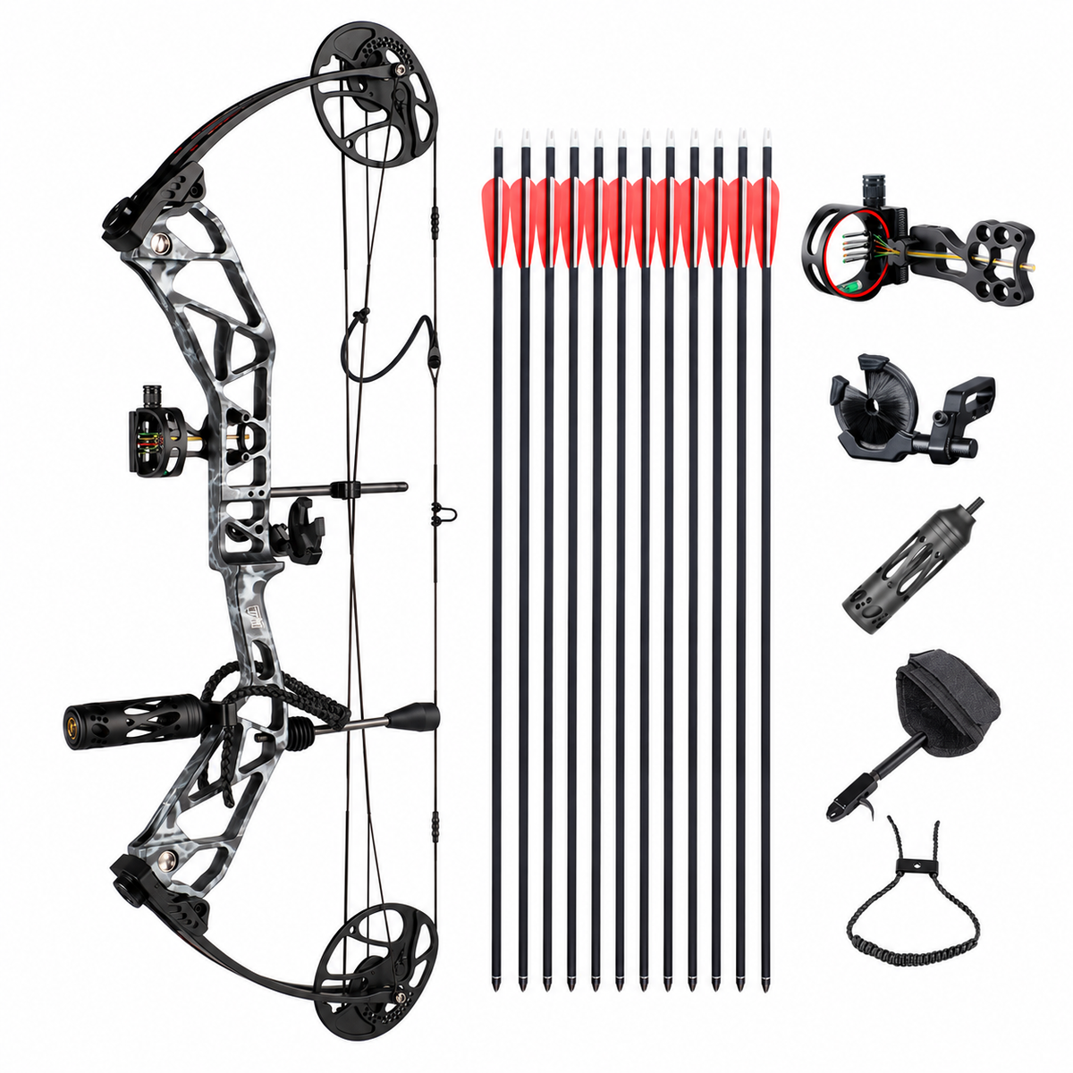 White Smoke TOPOINT T1 Compound Bow and Arrow Package Topoint