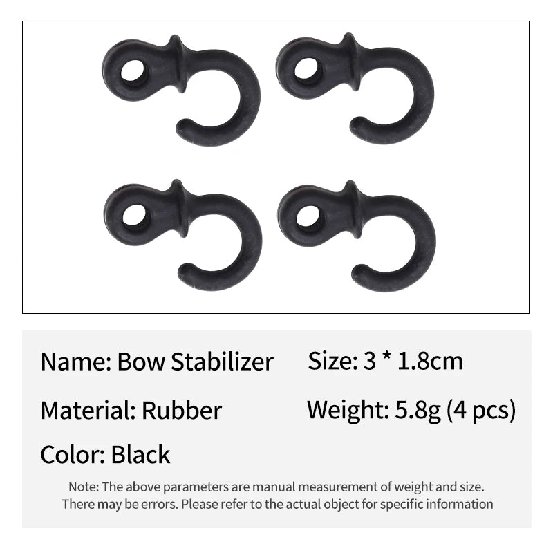 White Smoke SPG Compound Bowstring Stabilizer – Rubber Monkey Tail Dampeners (4pcs) SPG