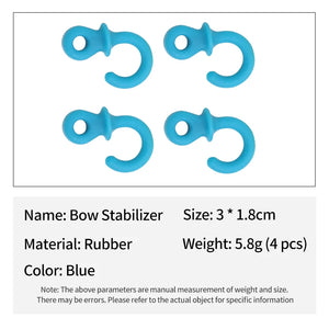 White Smoke SPG Compound Bowstring Stabilizer – Rubber Monkey Tail Dampeners (4pcs) SPG
