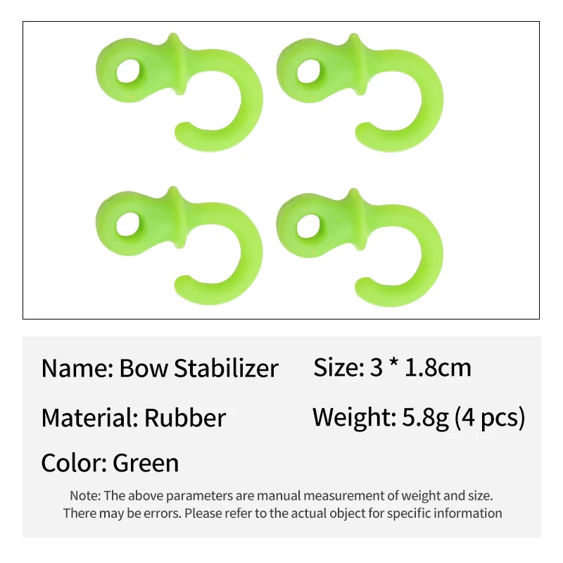 White Smoke SPG Compound Bowstring Stabilizer – Rubber Monkey Tail Dampeners (4pcs) SPG