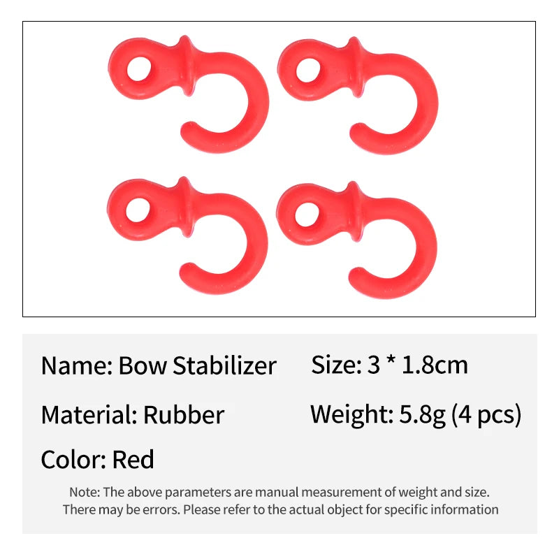 White Smoke SPG Compound Bowstring Stabilizer – Rubber Monkey Tail Dampeners (4pcs) SPG