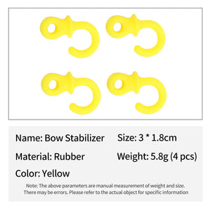 White Smoke SPG Compound Bowstring Stabilizer – Rubber Monkey Tail Dampeners (4pcs) SPG