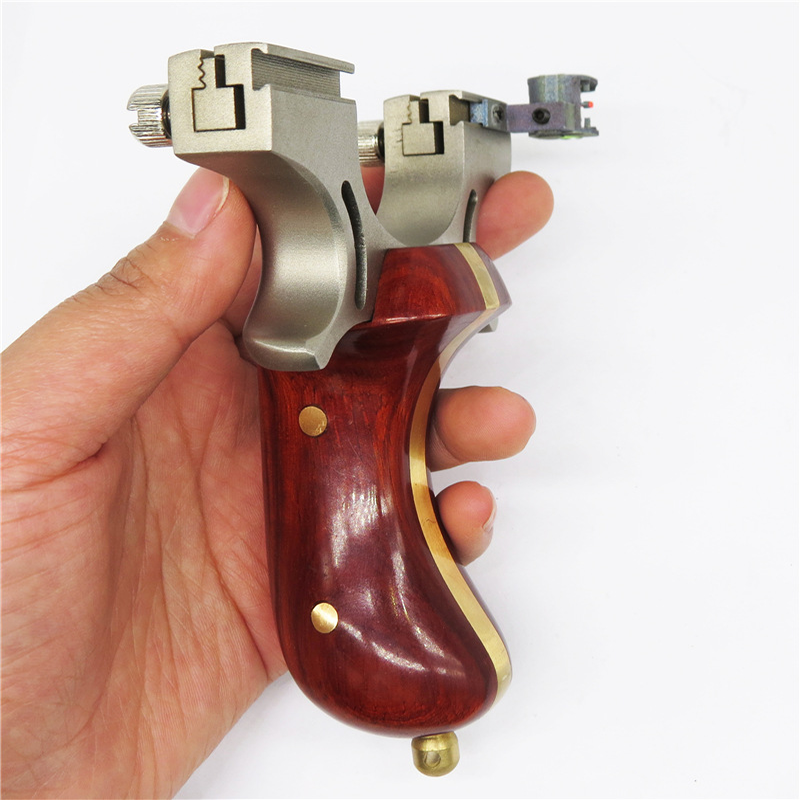 Sienna High Power Shooting Toy Full Metal Wooden Stainless Steel Slingshot Outdoors Games INDIAN SLINGSHOT