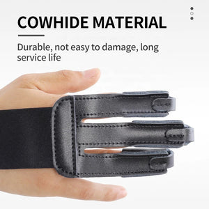 Antique White SPG Cowhide Finger Protector 20×7cm – Archery Leather Hand Guard SPG