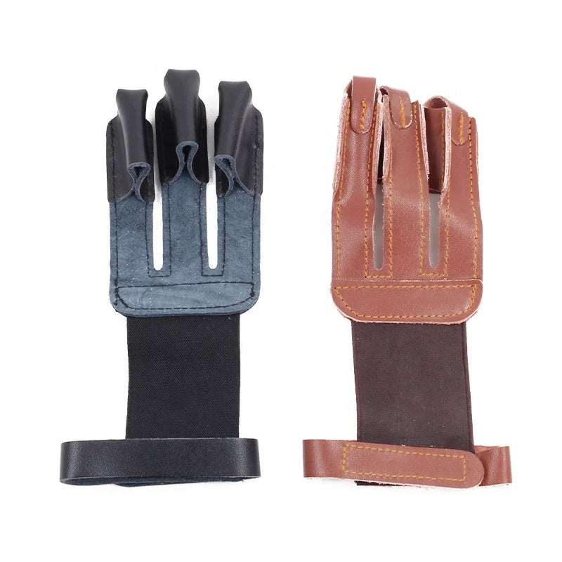 Dark Slate Gray SPG Cowhide Finger Protector 20×7cm – Archery Leather Hand Guard SPG