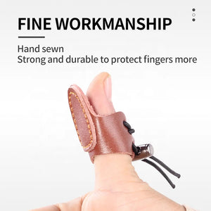 Misty Rose SPG Cowhide Thumb Ring – Leather Archery Finger Guard SPG