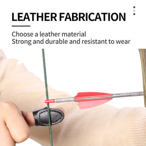 Wheat SPG Cowhide Thumb Ring – Leather Archery Finger Guard SPG